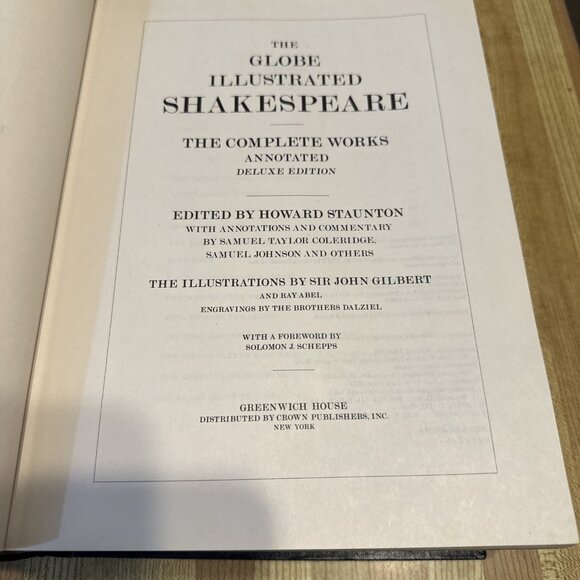 The Globe Illustrated Shakespeare Complete Works Annotated Leather Gilt 1986 - Picture 15 of 16